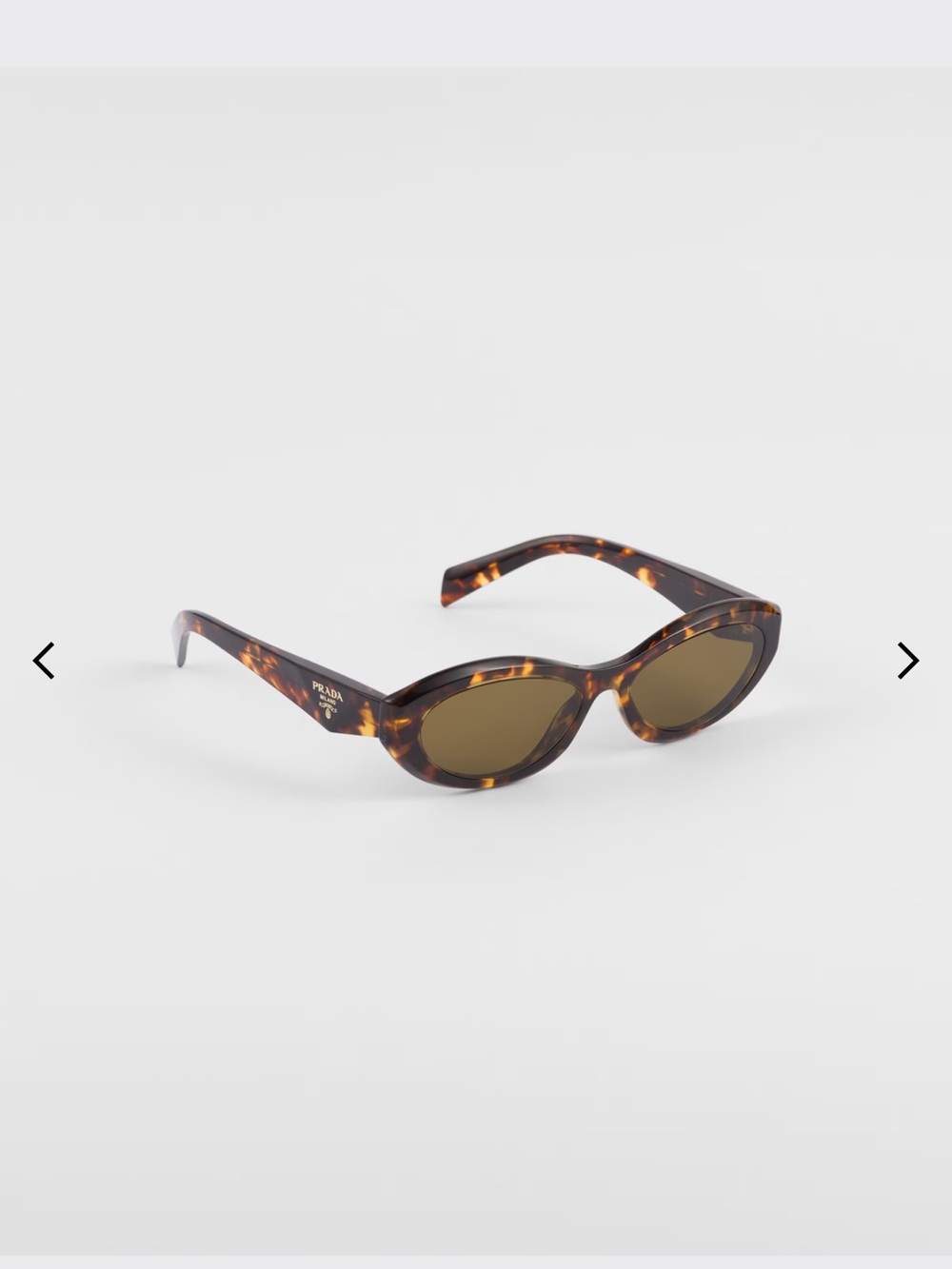 Prada Tortoiseshell Oval Sunglasses with Brown Lenses - Picture 3 of 6